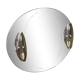 Oval mirror with 2 double tain sconces by Antonio Lupi from the 80s, 69x55 cm
