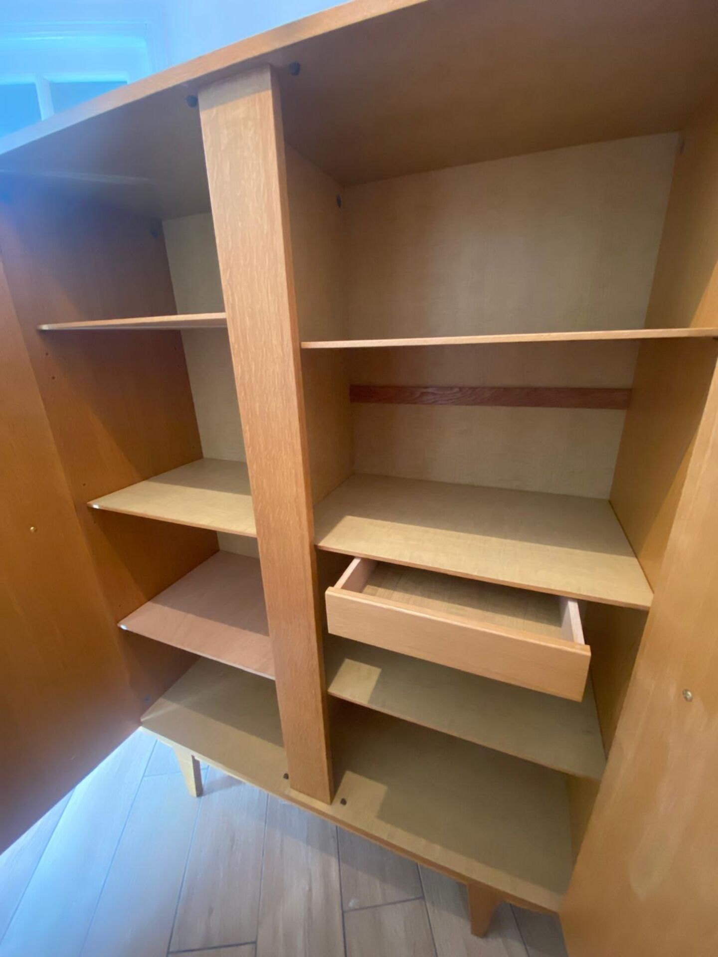 Armoire vintage bois/rotin années 50/60
