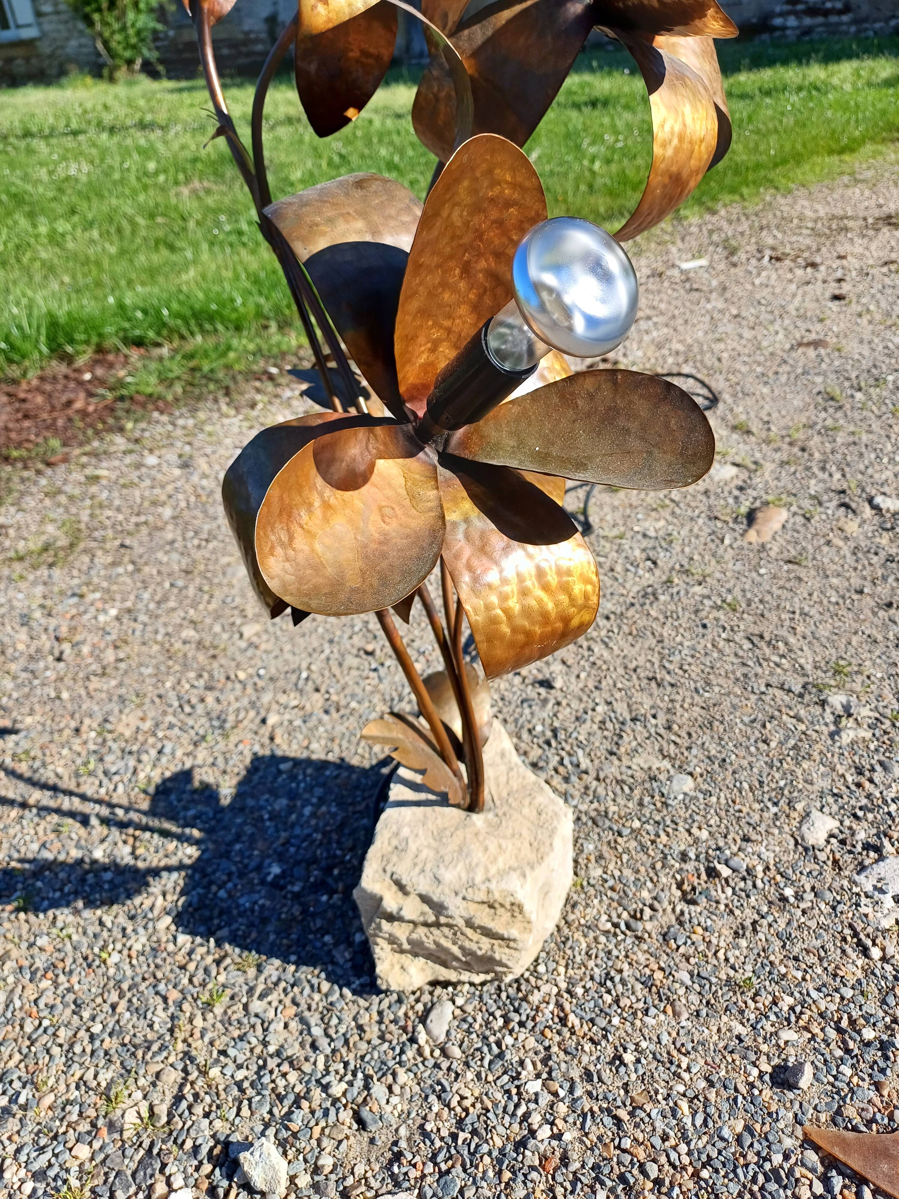 Lampe Année 60 Cuivre Rouge