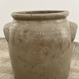 Glazed stoneware pot with ears