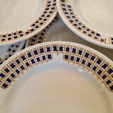 10 flat plates Faience de Givors 1930