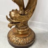 19th century gilded carved wooden presentation column