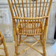 Lot de quatre chaises en rotin