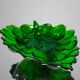 Green depression glass grape shaped vase