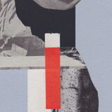 Collage on paper laughter