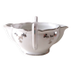 Limoges Maigre Gras porcelain sauce boat with silver decoration