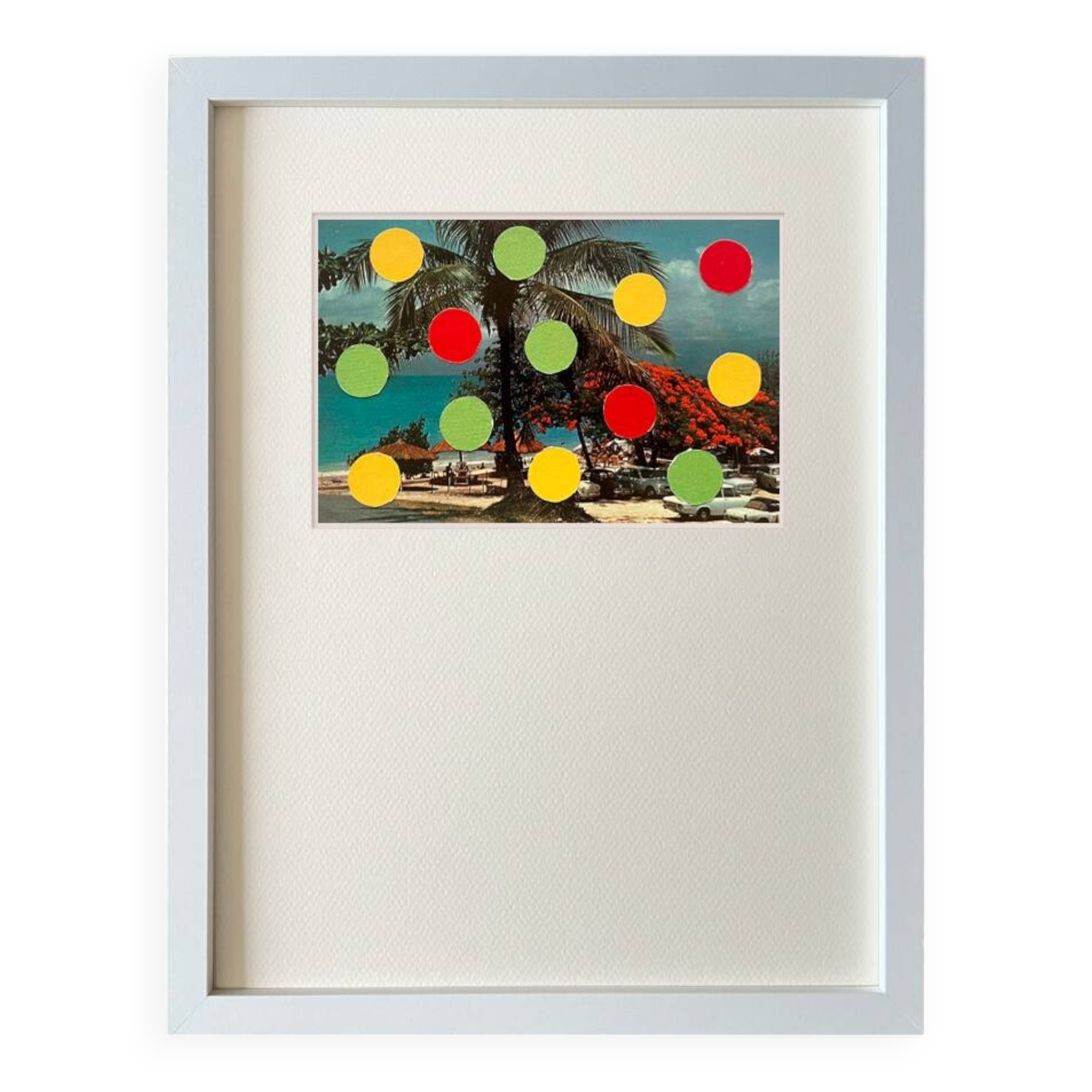 Coconut Sorbet - Collage on Postcard