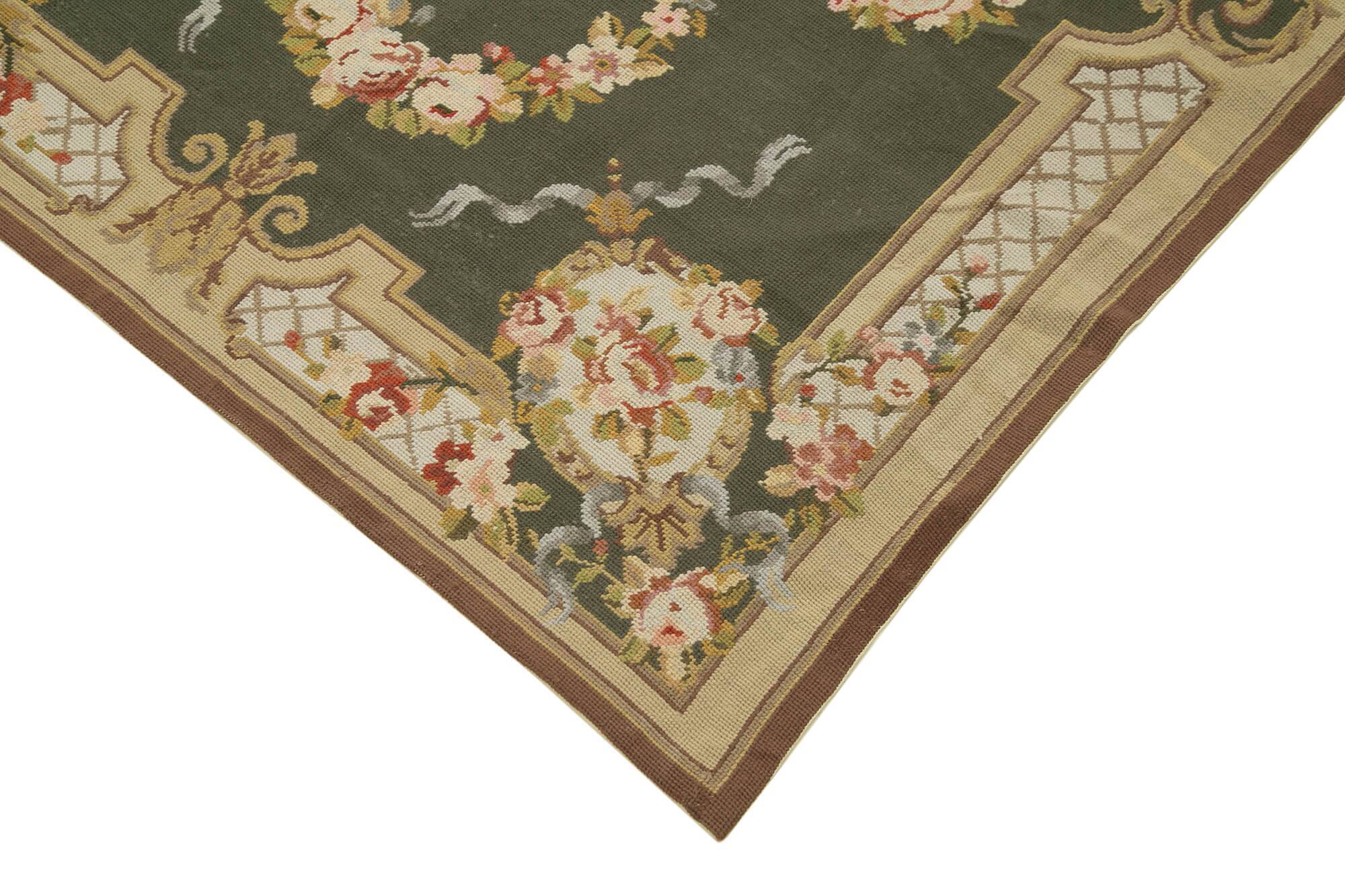 Handmade Vintage Flatweave Needlepoint Kilim 117 cm x 174 cm