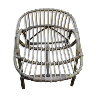 Child armchair in rattan