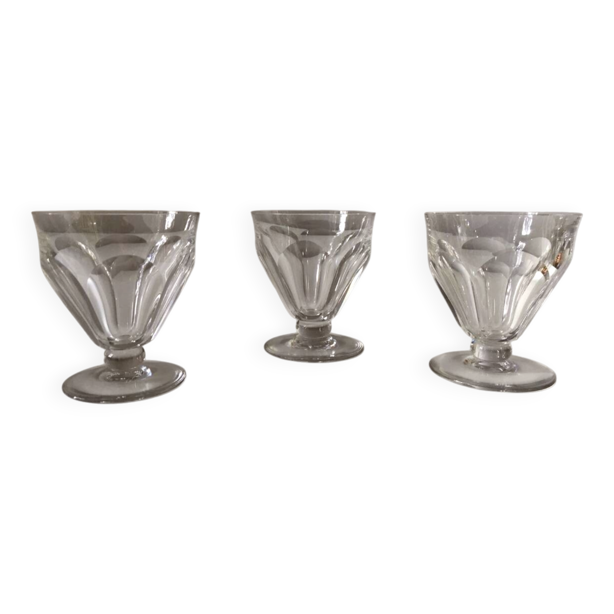 Set of 3 Baccarat Talleyrand crystal glasses