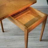 Extended table wallet, light oak branded, vintage 60's