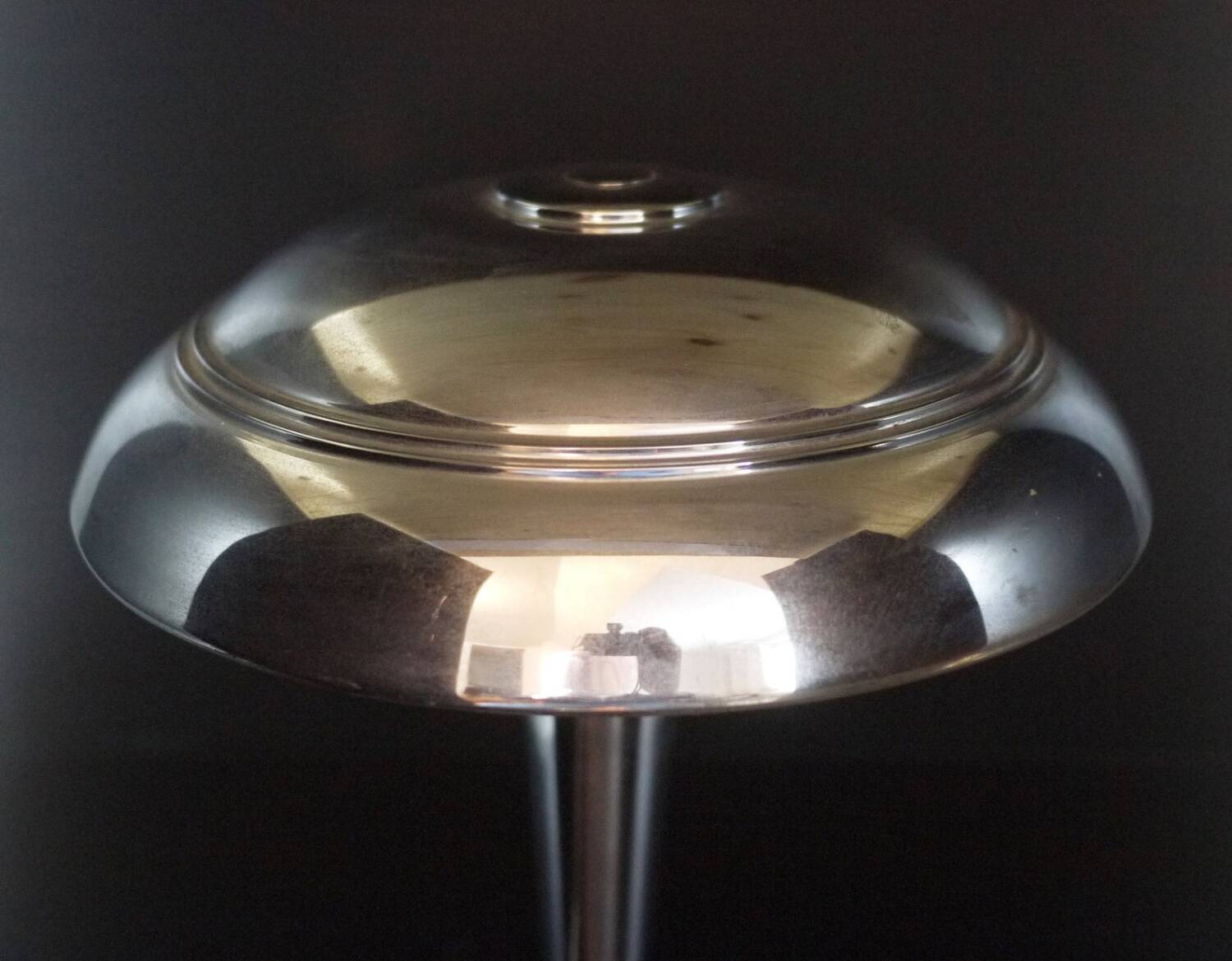 Lampe champignon en chrome Art Déco