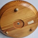 Fruit bowl with two trays in turned wood design