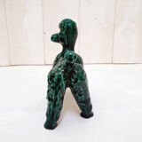 Green Art Deco ceramic poodle
