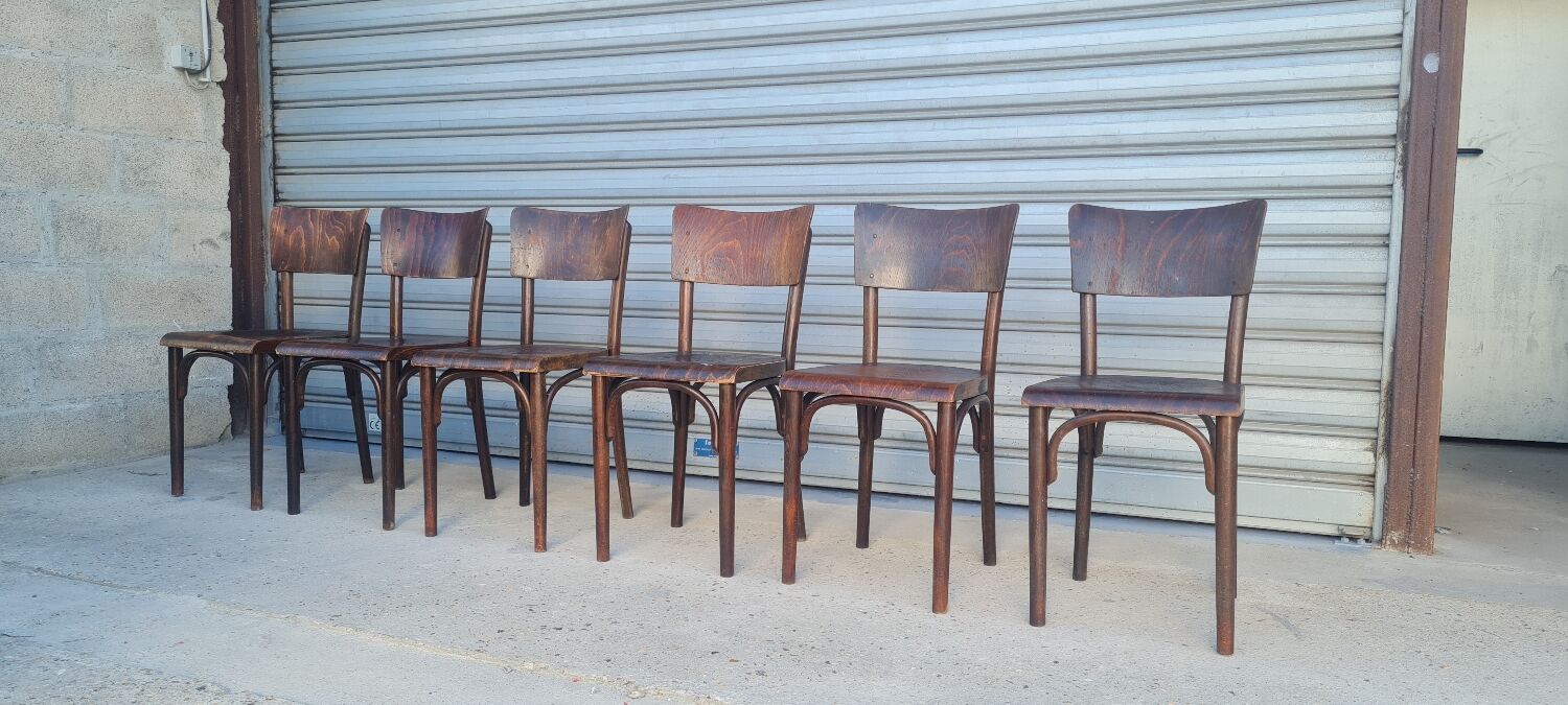 Set of 6 thonet bistro chairs