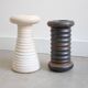 Ensemble de 2 vases vintage - céramique nervurée