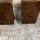 Pair of night tables feet compass bedside end of vintage sofa old 1950 1960 retro
