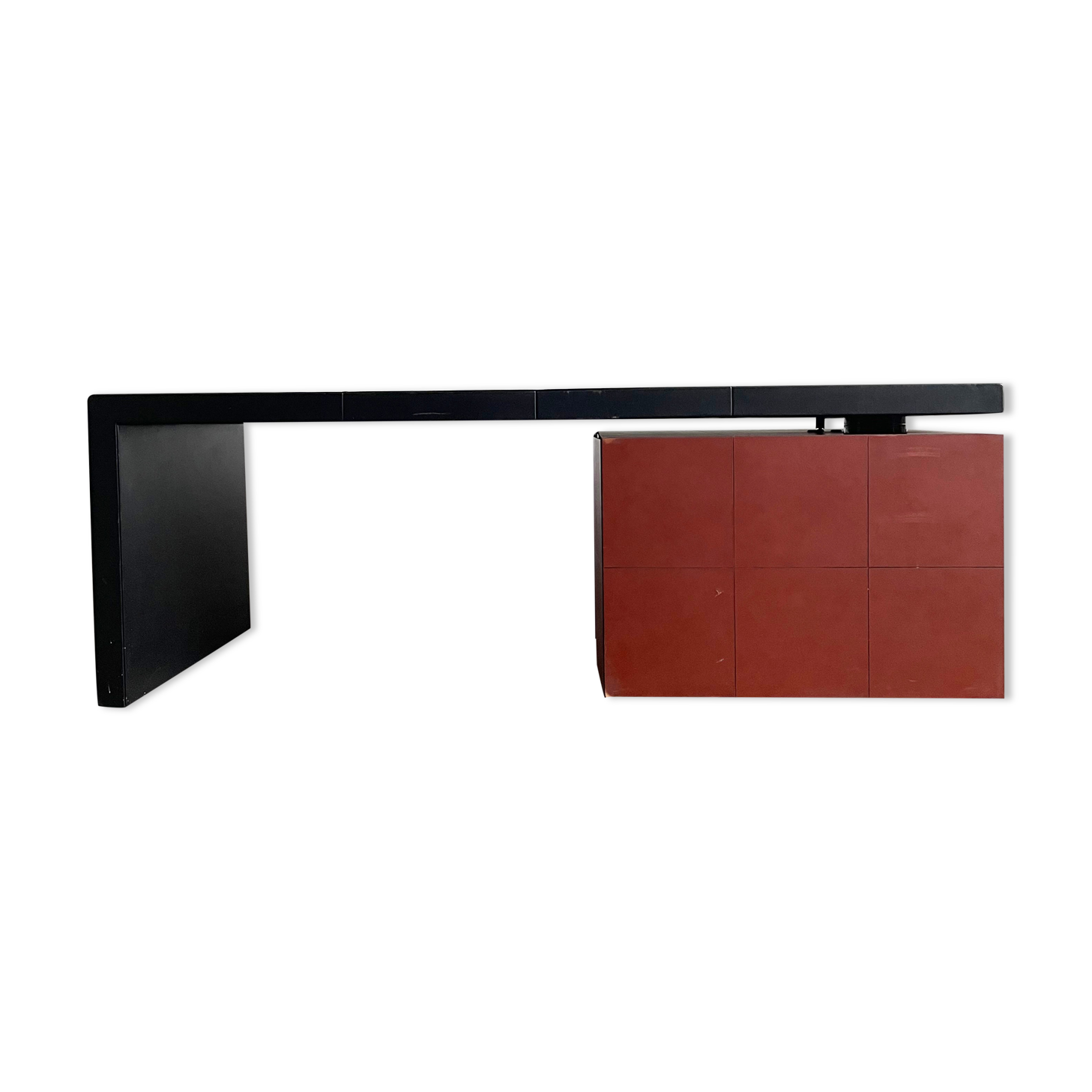 Bureau C.e.o. cube conçu par Lella & Massimo Vignelli pour Poltrona Frau, italie années 1990