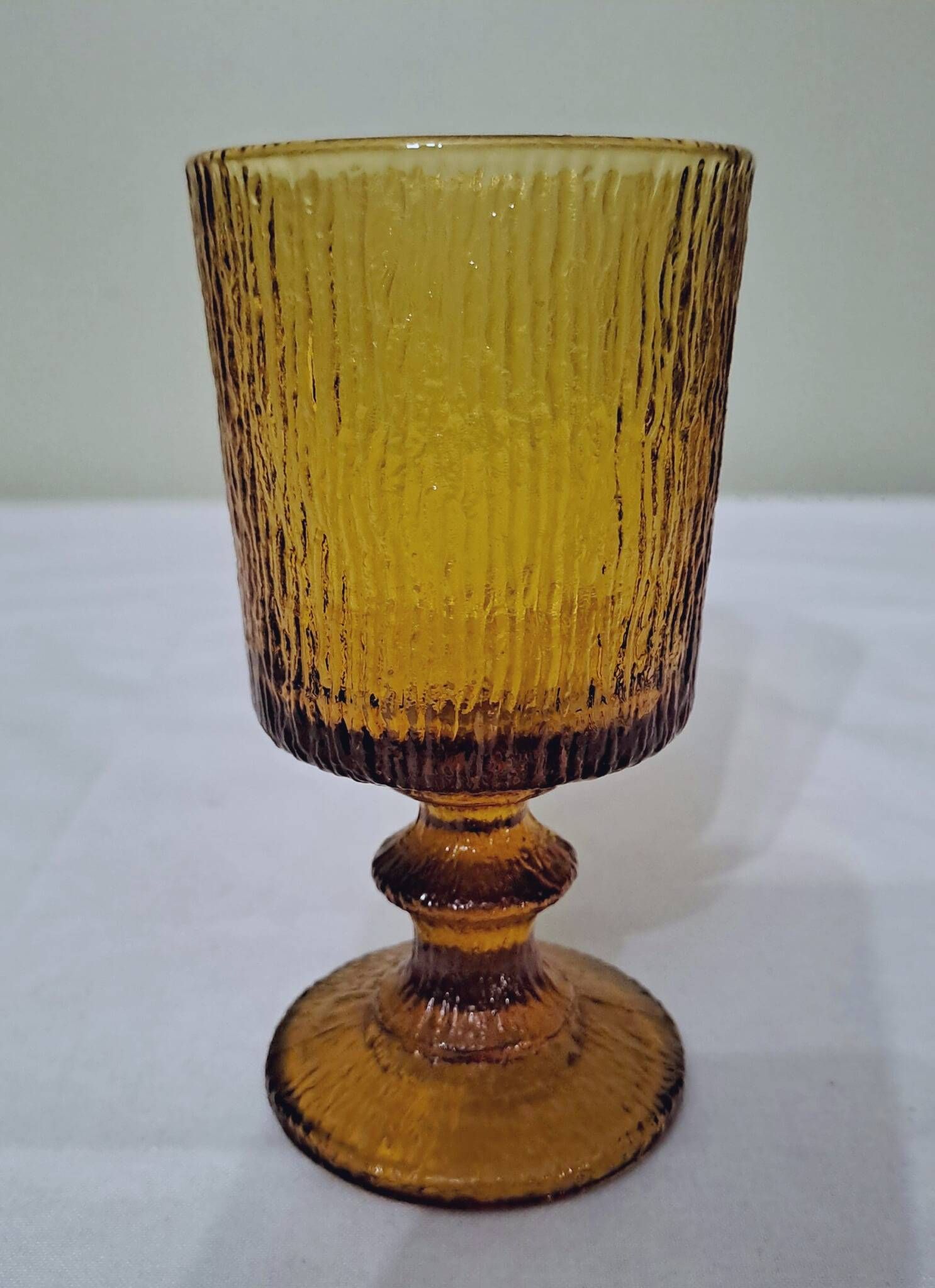 Vintage Codec Una Amber Stemmed Glasses