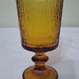 Vintage Codec Una Amber Stemmed Glasses