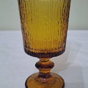 Vintage Codec Una Amber Stemmed Glasses
