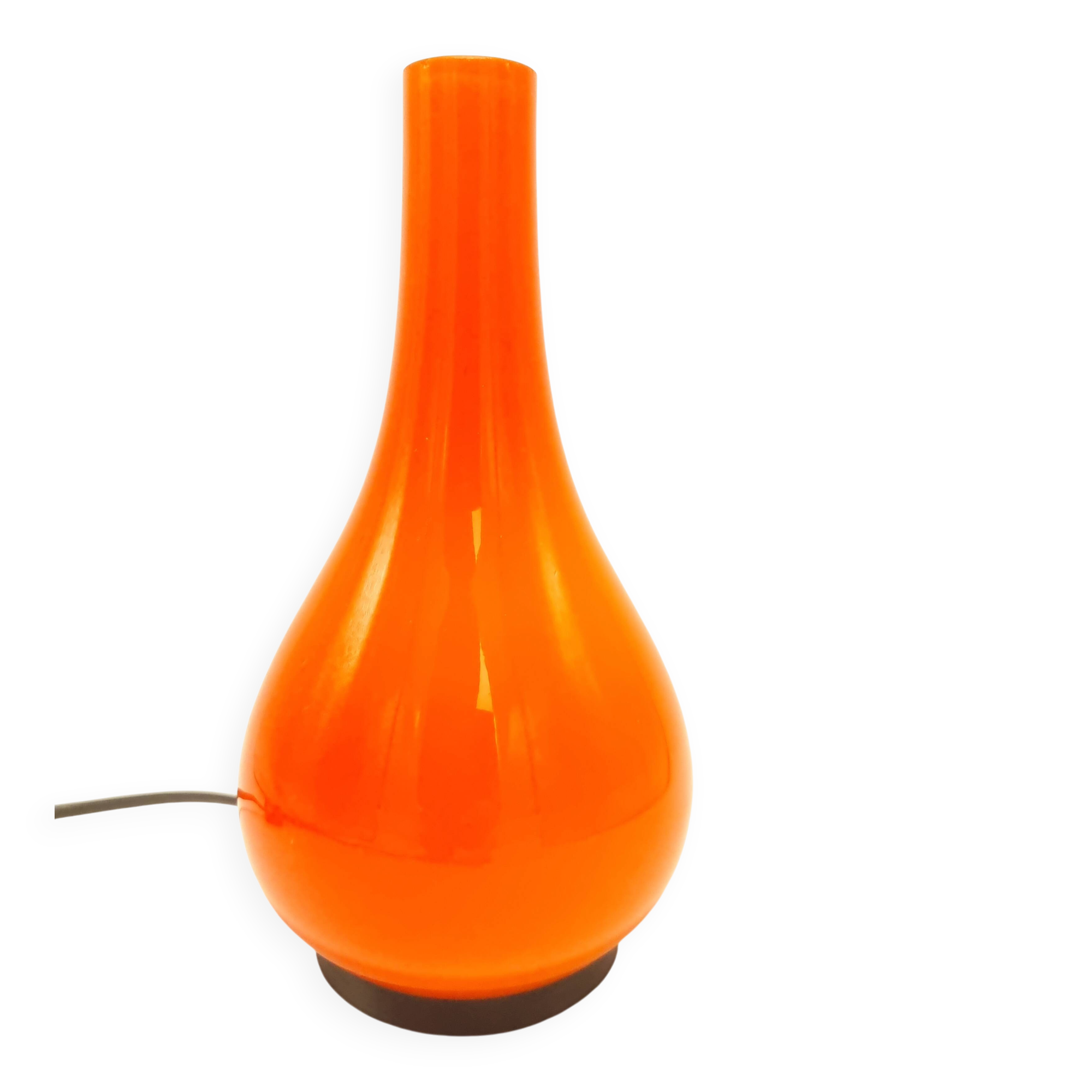 Orange opaline lamp