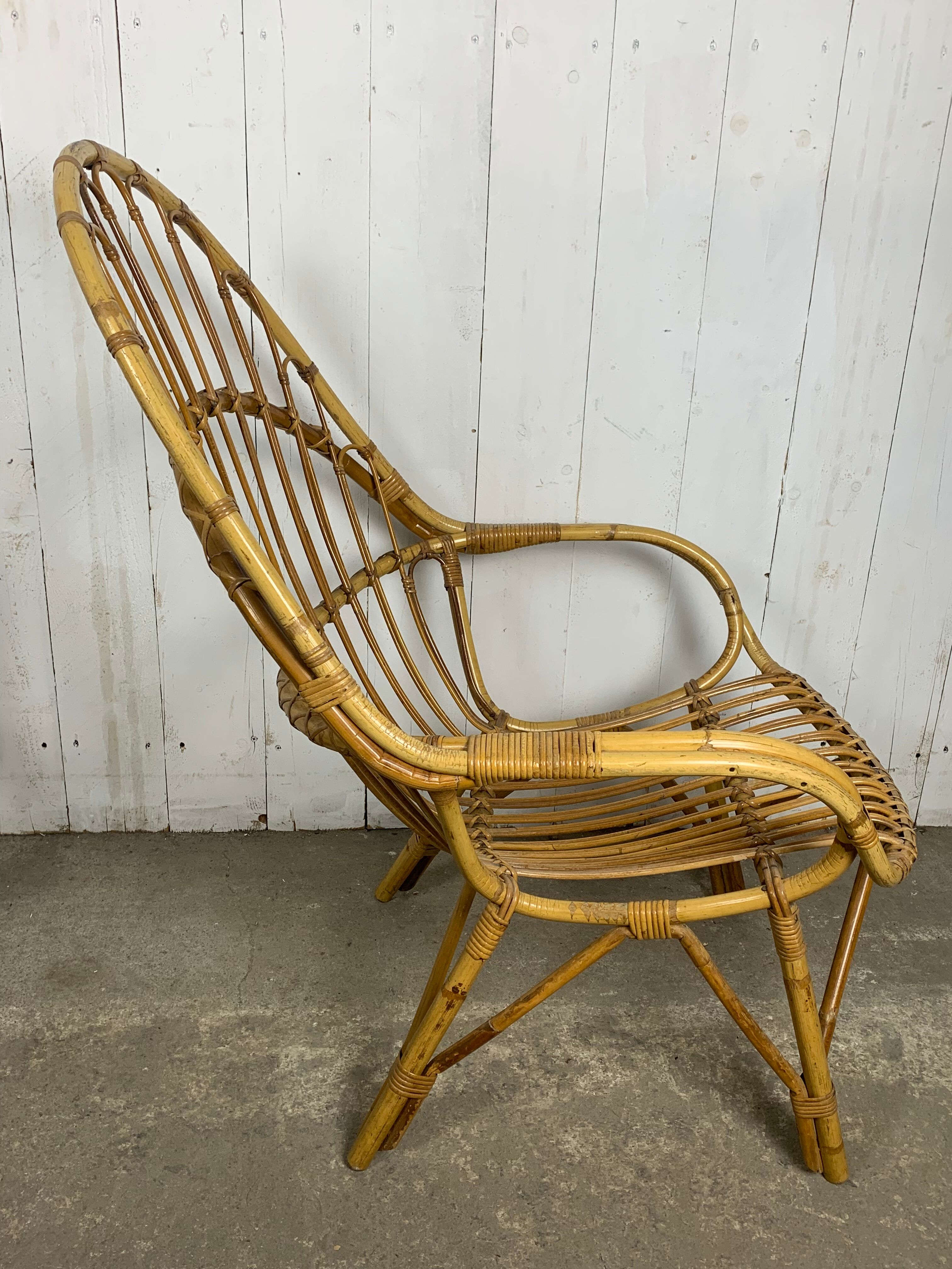 Rattan armchair