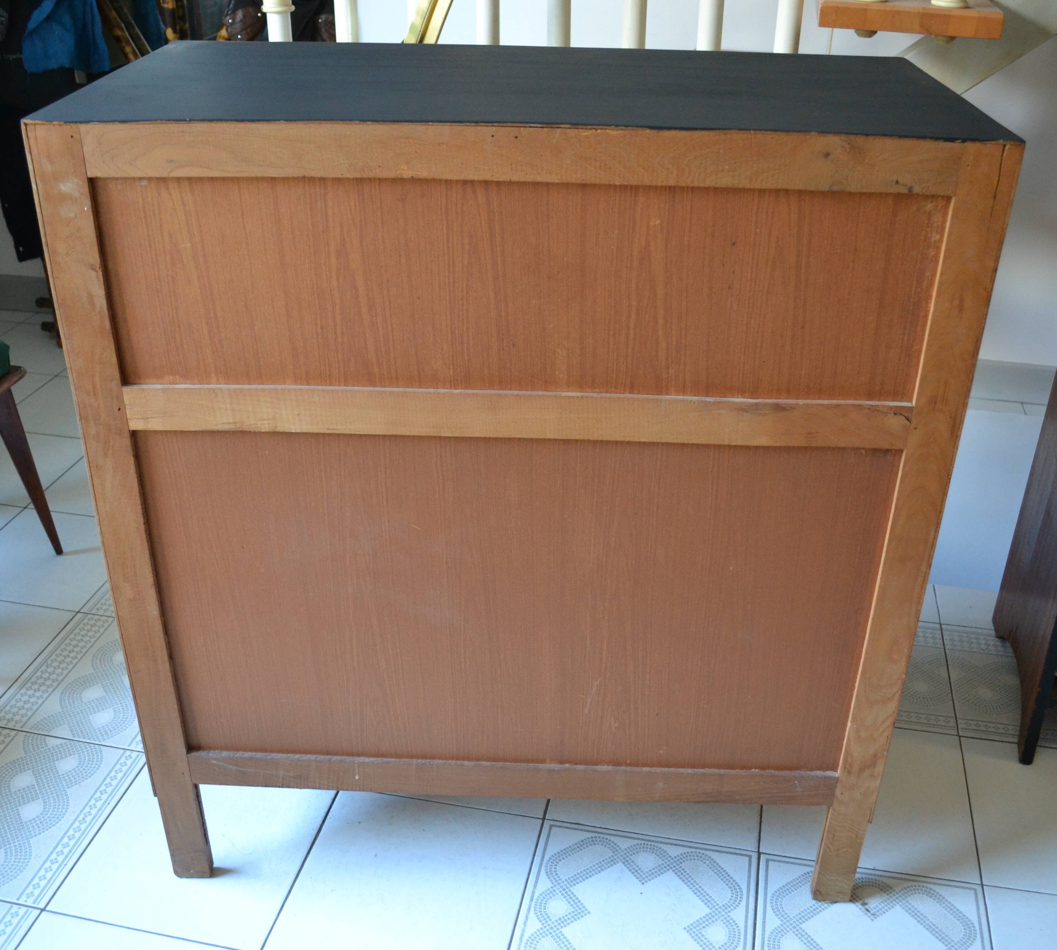Chest of drawers 60s 4 drawers blond oak