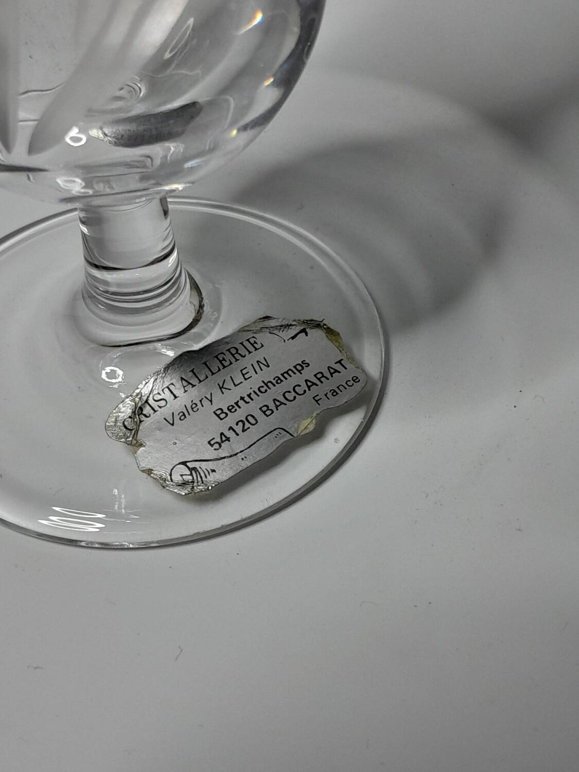 Vase soliflore en cristal taillé main - Valéry Klein, Baccarat