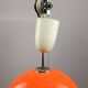 Lampe à suspension en verre acrylique orange de style Space Age, Italie, années 1970