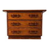 Commode vintage en bambou par Maugrion, années 1970