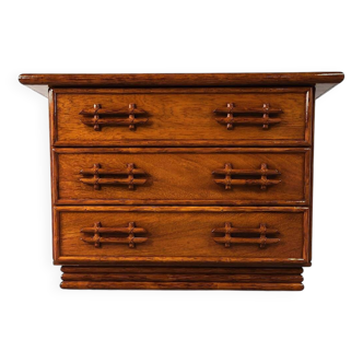 Commode vintage en bambou par Maugrion, années 1970