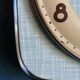 Vintage formica clock square silent wall clock "Jaz Blue"
