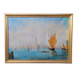 Huile sur toile de venise,