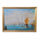 Huile sur toile de Venise, par Ernest Viallate