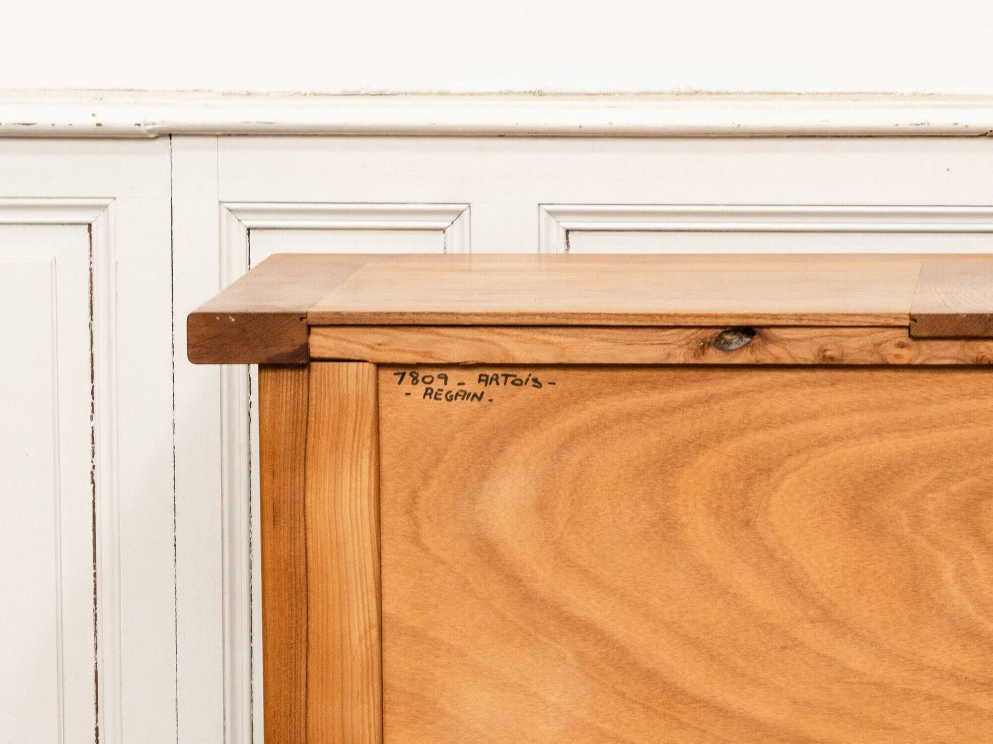 Commode Maison Regain in solid elm, 1960s.