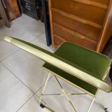 Pair of vintage green velvet folding chairs