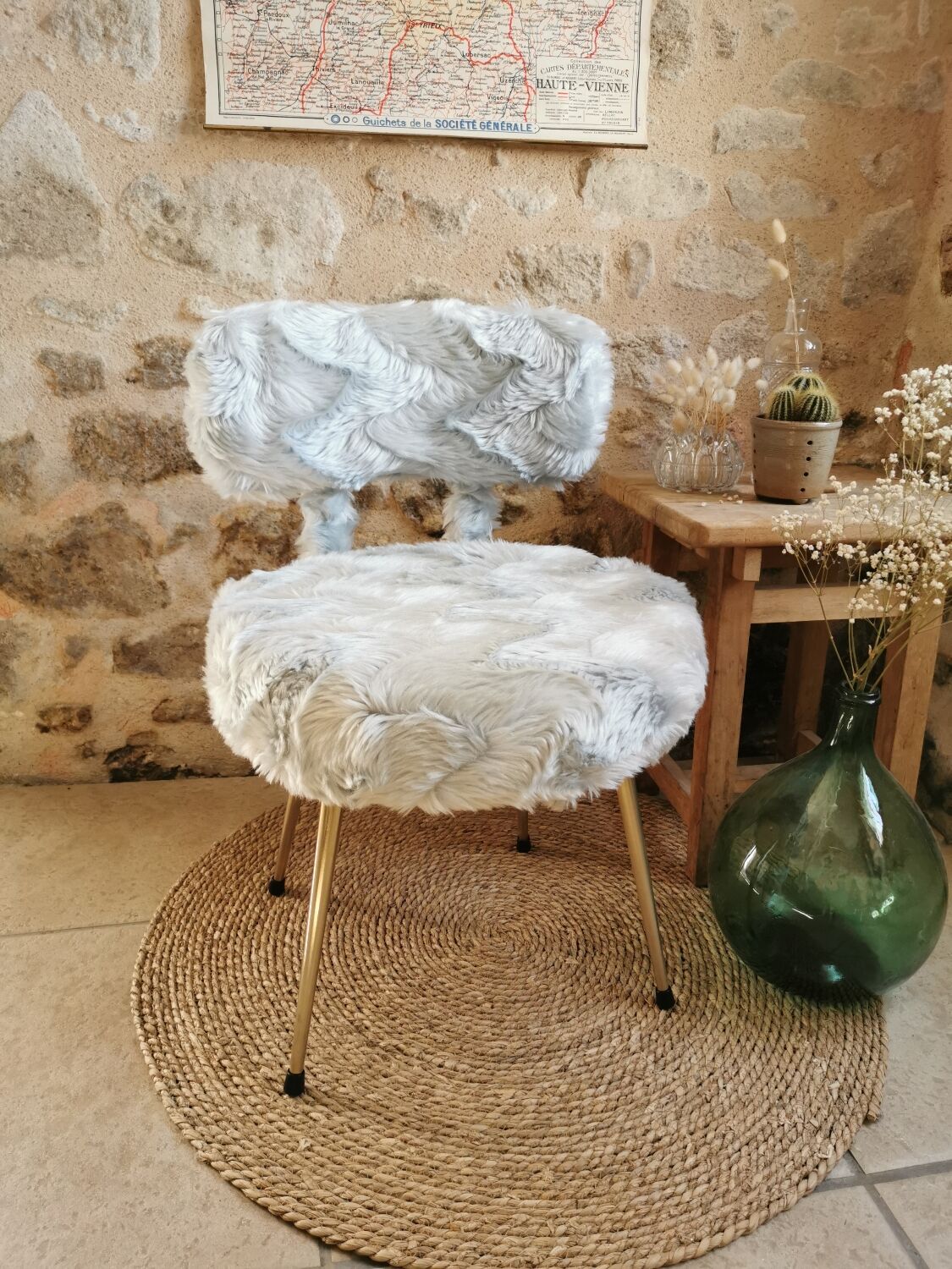 Armchair Vintage moumoute Pelfran