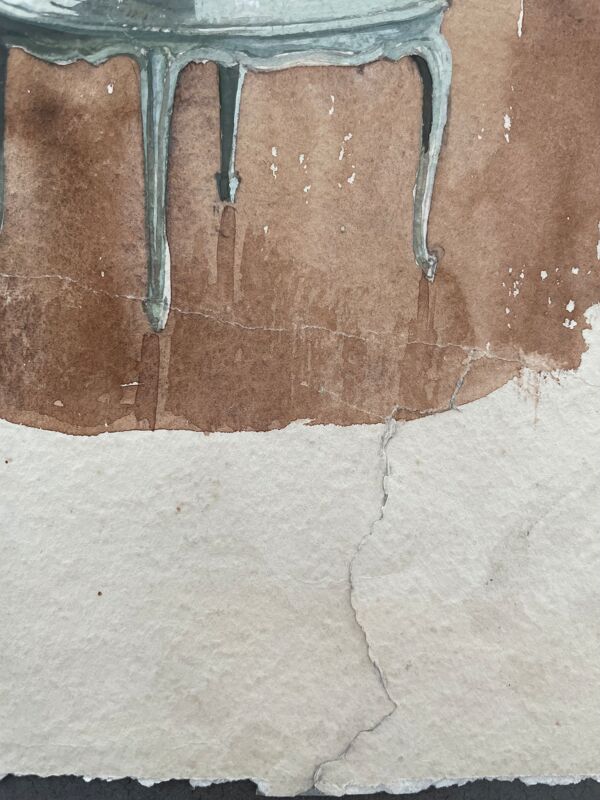 Tableau art décoratif architecture d'intérieur années 30-50