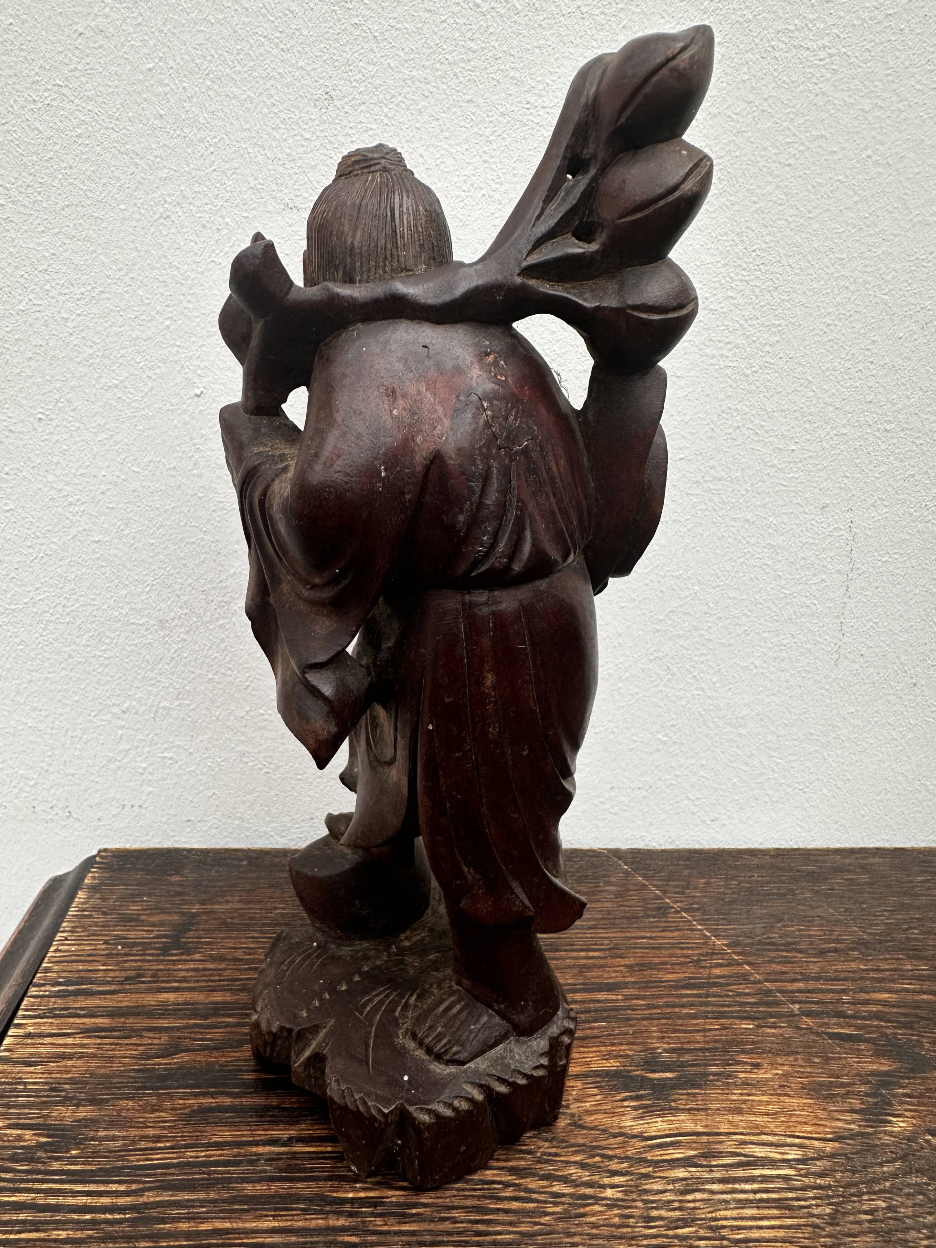 Carved wooden sculpture "Chinese peasant", early 20th century.
