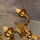 Pair of Louis XV style gilded bronze sconces