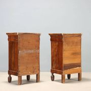 Antique Louis-Philippe bedside tables in walnut and fir, Italy, 19th century.
