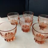 Set of 6 40s-50s glass table glasses