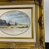 Watercolor painting by Henry Saint-Clair, seascape