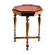 Table with metal tray painted