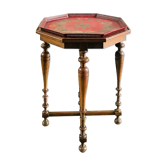 Table with metal tray painted