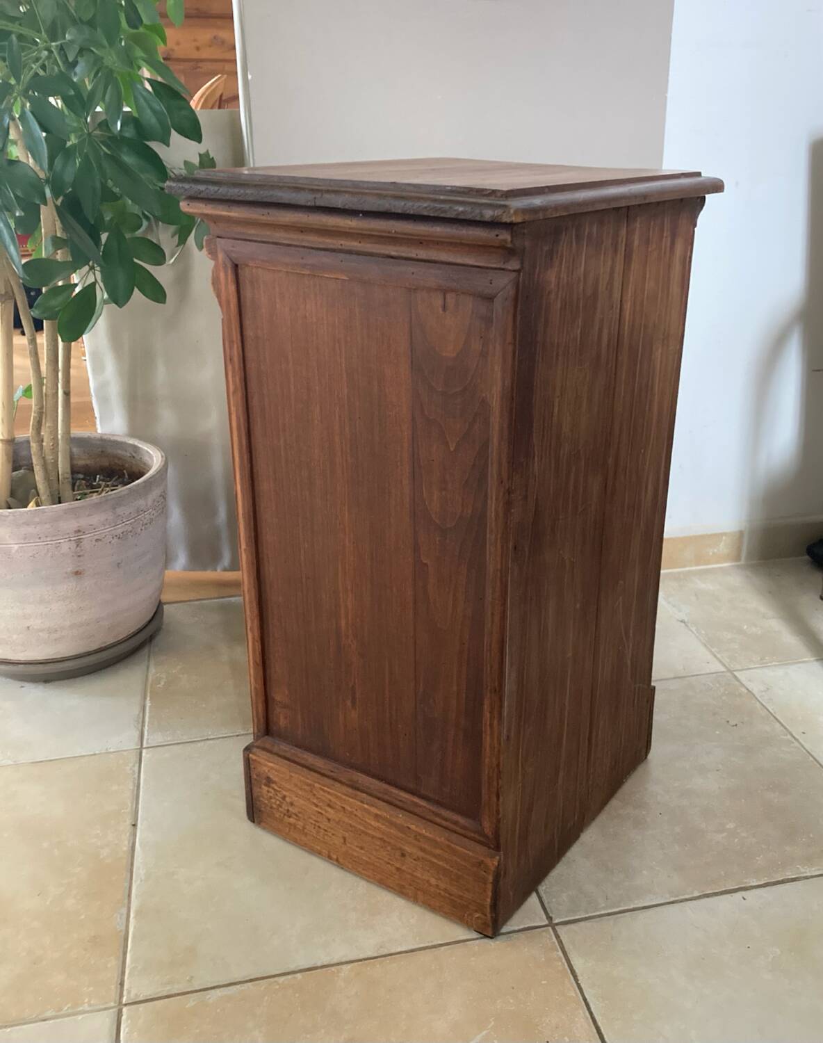 19th century solid wood bedside table