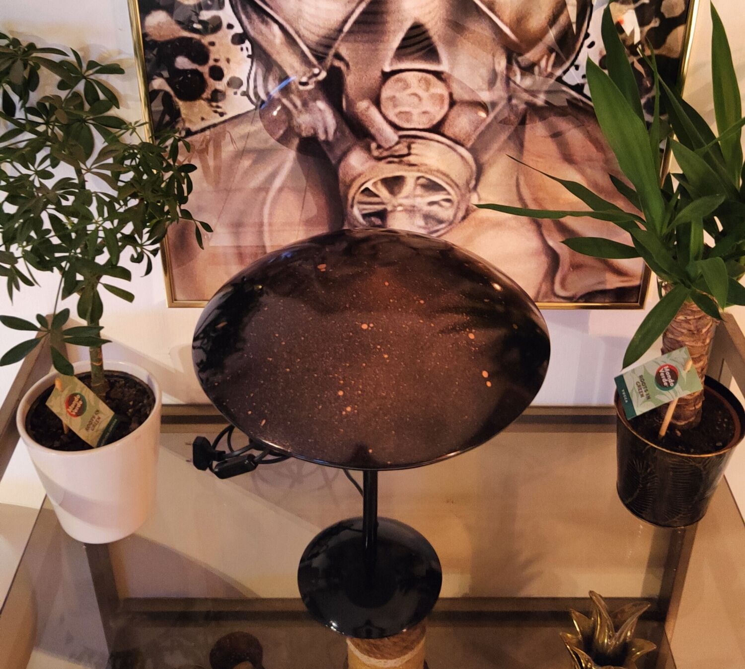 Vintage mushroom lamp 1980