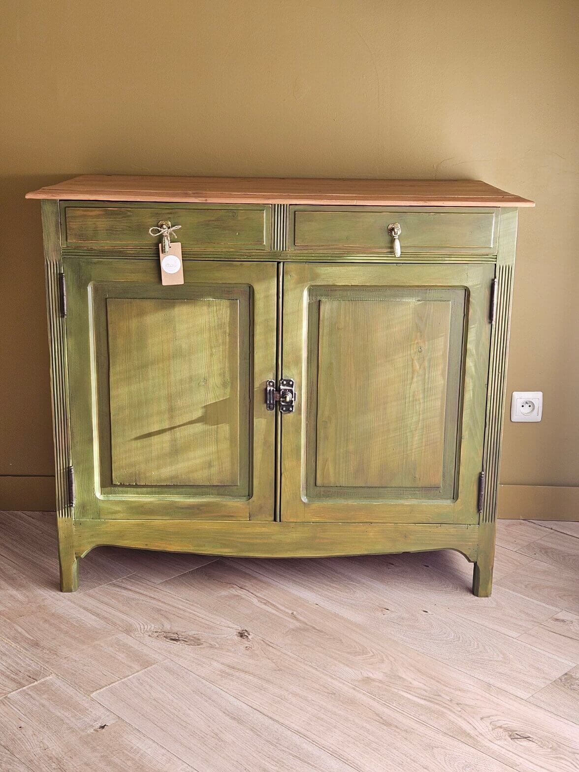 Renovated and distressed old buffet | Gaston