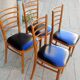 Lot of four antique chairs. Bistro. 1960.